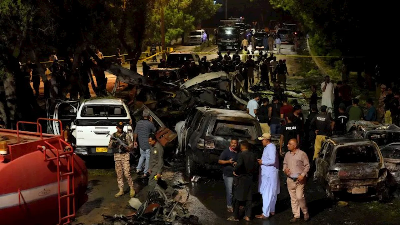 A massive blast outside Karachi Airport in Pakistan kills 2 and injures at least 8