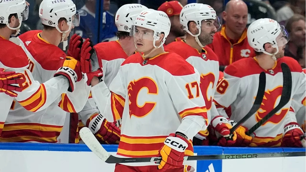 Calgary Flames forward Yegor Sharangovich injured to start season