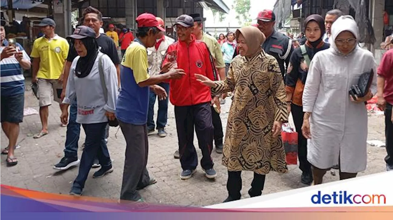 Cagub Risma Dapat Dukungan dari Pedagang Pasar Induk Kediri