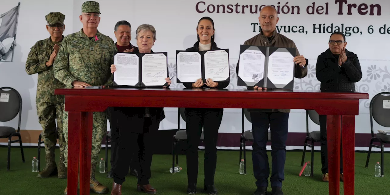 Claudia Sheinbaum da inicio a labores del tren México-Pachuca