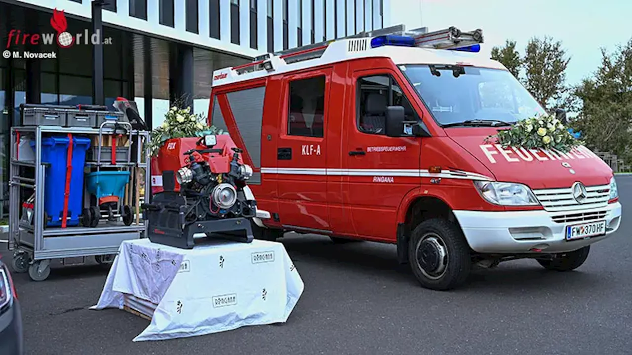 Stmk: MZF-, KLF- und Pumpensegnung bei der Betriebsfeuerwehr Ringana