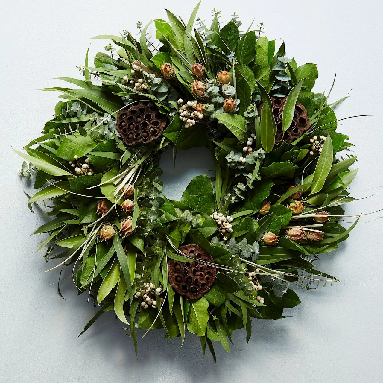 Food52 x Creekside Farms Fragrant Pod Wreath, 20-inch or 26-inch