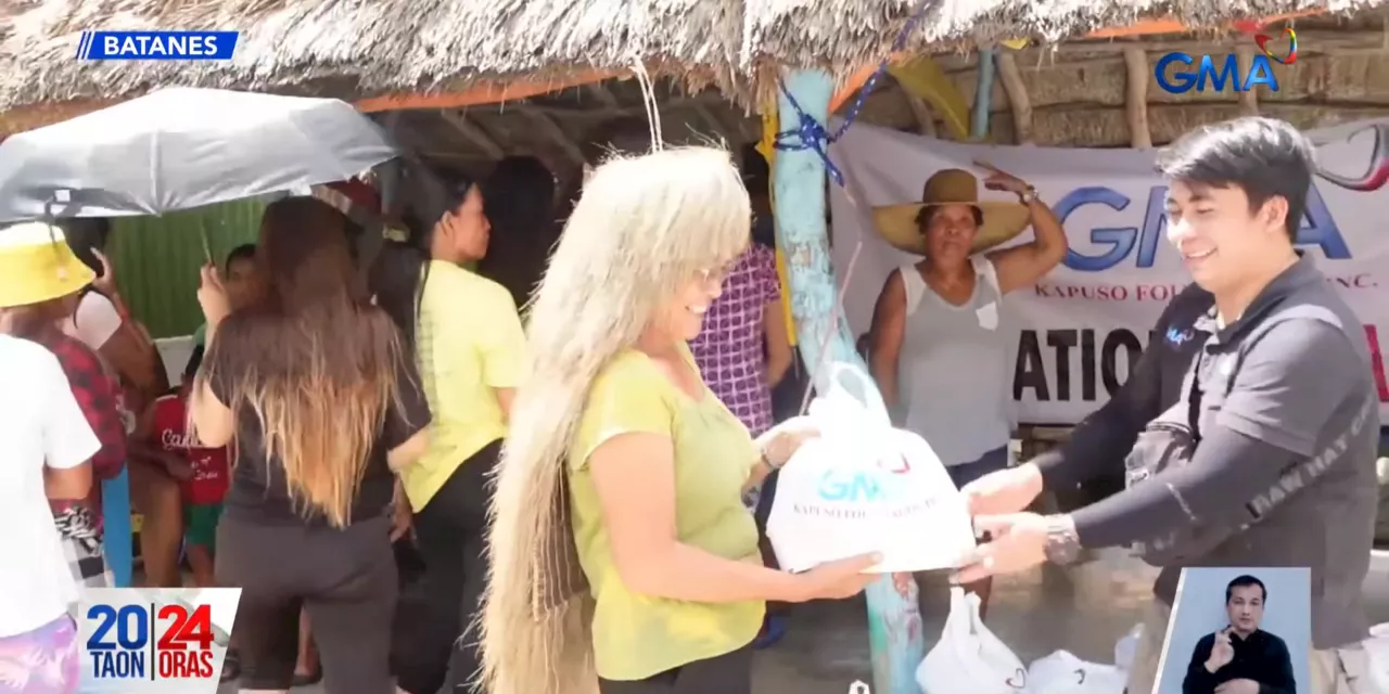 Over 600 families in Sabtang, Batanes affected by Julian receive relief goods, water from GMA Kapuso Foundation