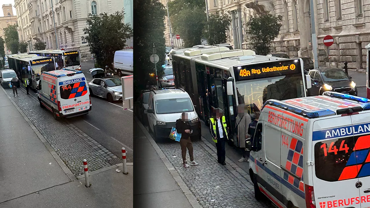 Rettungseinsatz im 15. Bezirk - Vollbremsung von Bus – dann muss Wienerin ins Spital