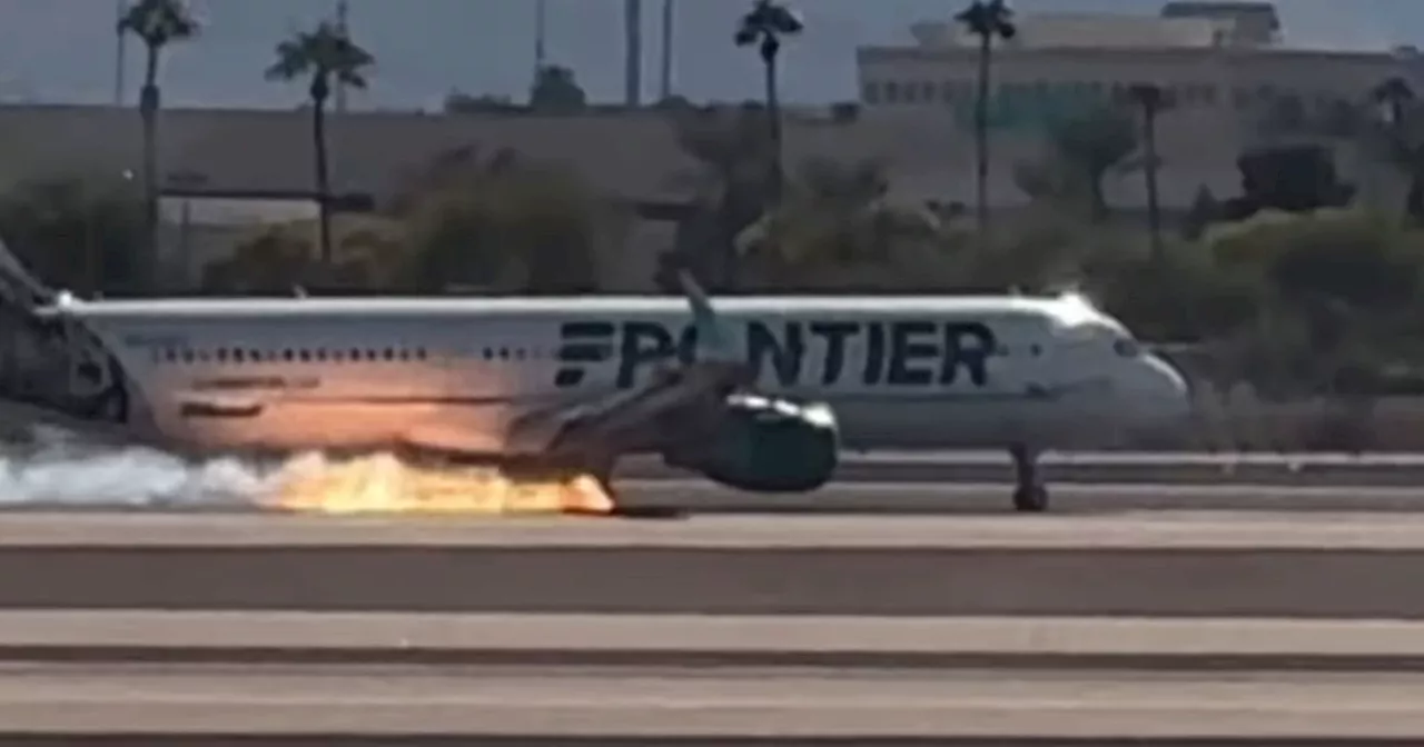 VIDEO: Frontier Airlines flight 'bursts into flames on landing' in Las Vegas