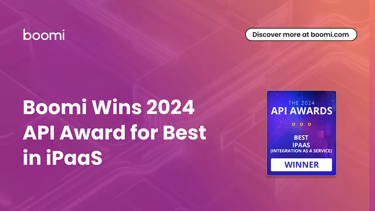 Boomi Wins 2024 API Award for Best in iPaaS