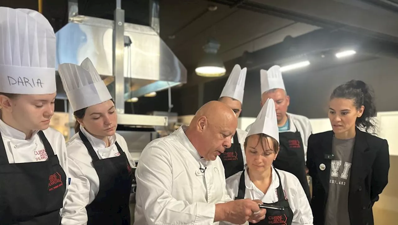 Toulouse : Thierry Marx a prodigué un cours de cuisine à douze apprentis ukrainiens