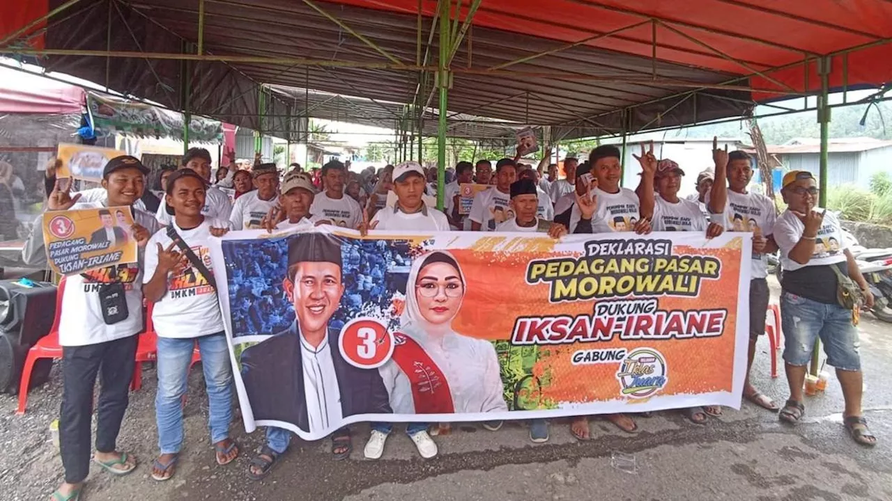 Pilkada 2024, Iksan-Iriane dapat Dukungan Pedagang Pasar Morowali