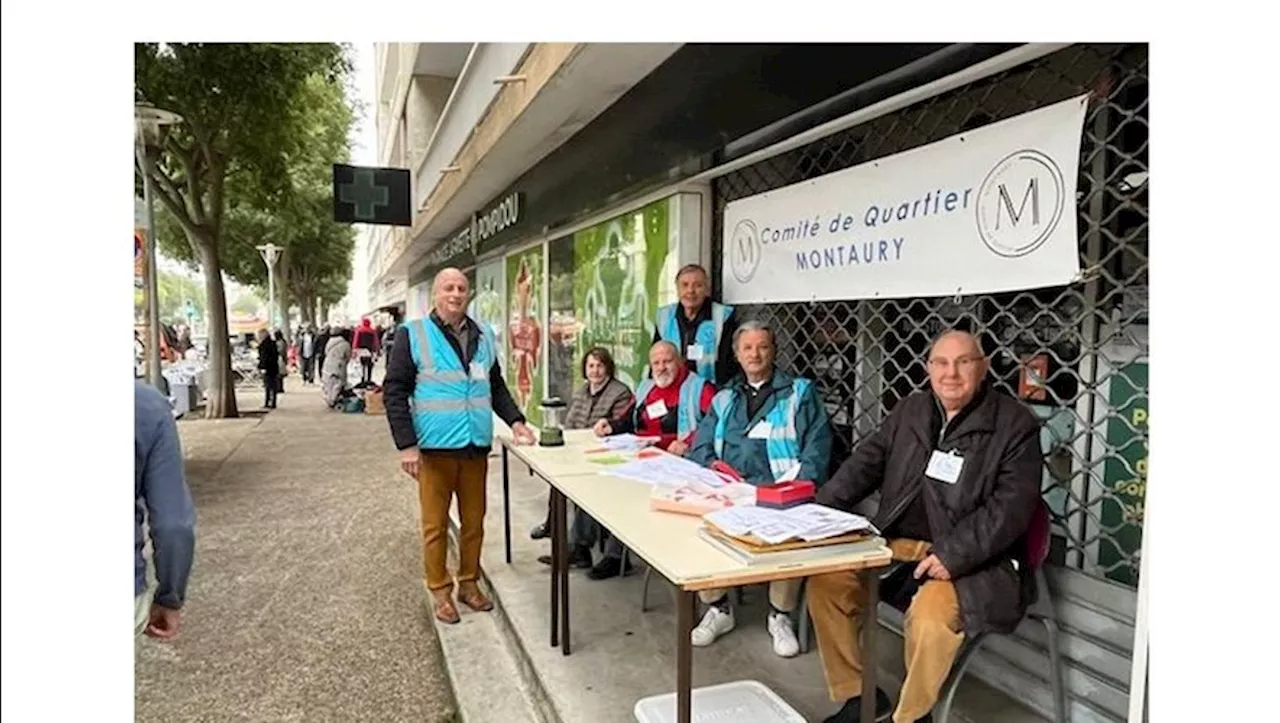 Sous la pluie, le vide-greniers du comité de quartier Montaury fait le plein