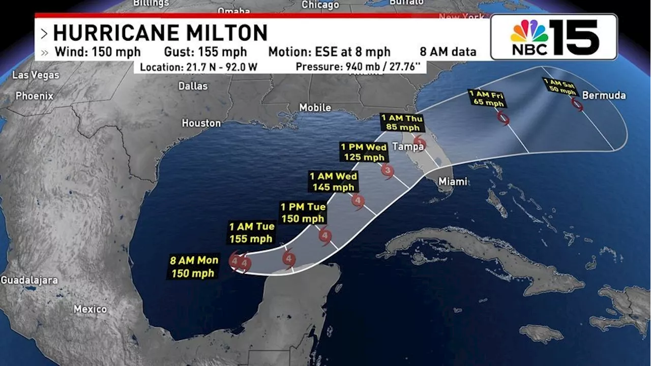 Major Hurricane Milton set to strike Florida's West coast Wednesday