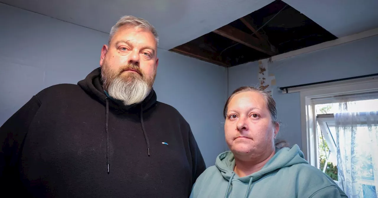 Ceiling falls on couple while they slept after leak wasn't fixed