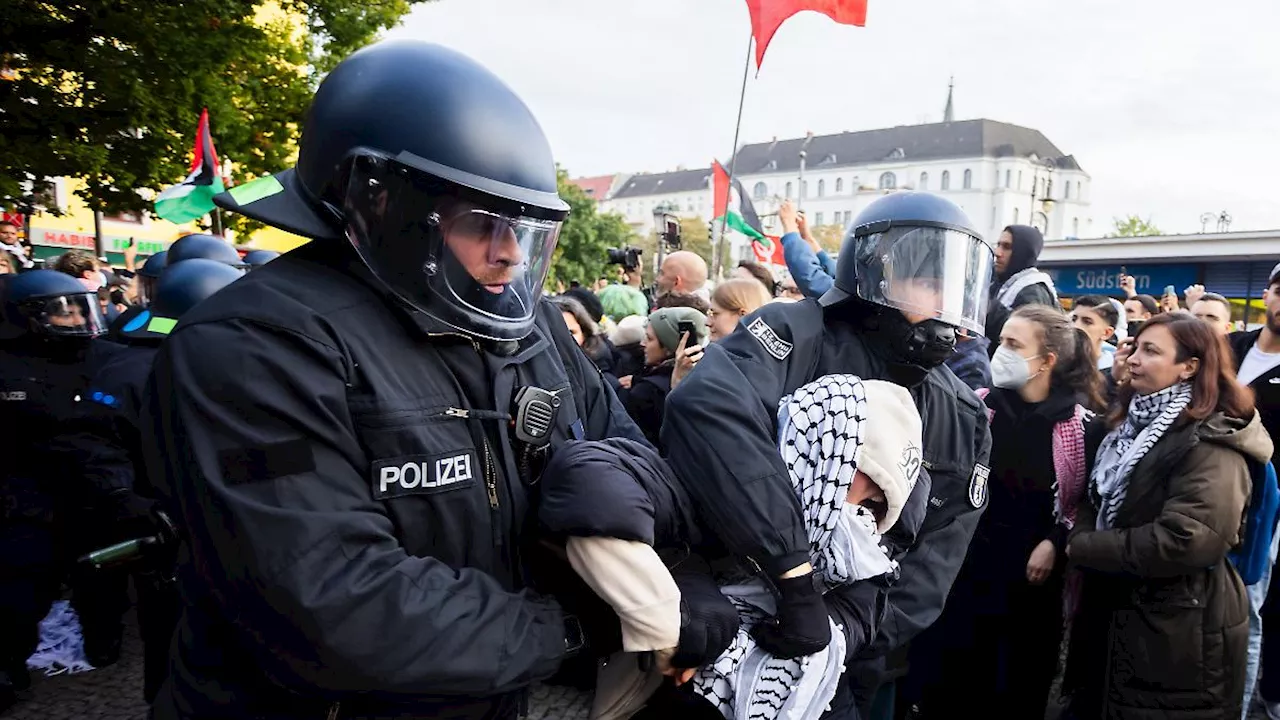 Tumulte bei palästinensischer Demonstration in Berlin zum Jahrestag des Hamas-Angriffs