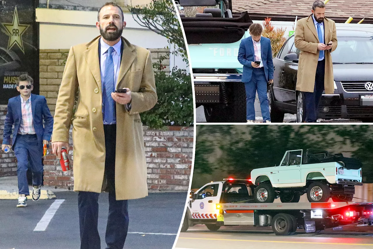 Ben Affleck's electric Ford Bronco breaks down on freeway while driving with son Samuel