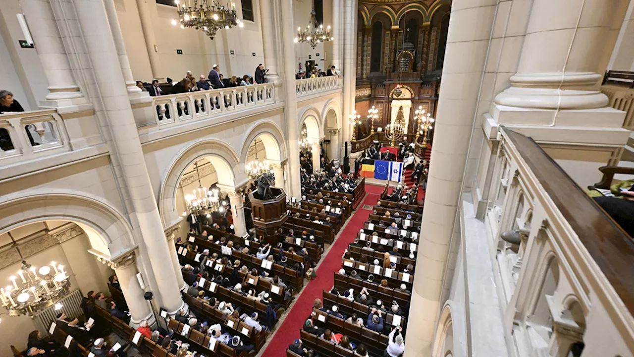 La Grande Synagogue de Bruxelles pleine à craquer pour rendre hommage aux victimes du 7 octobre