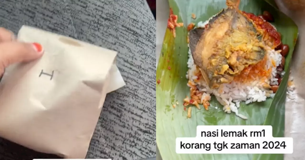 [VIDEO] Wanita Kongsi Jumpa Nasi Lemak RM1 Siap Ada Lauk - 'Semoga Murah Rezeki Selalu'