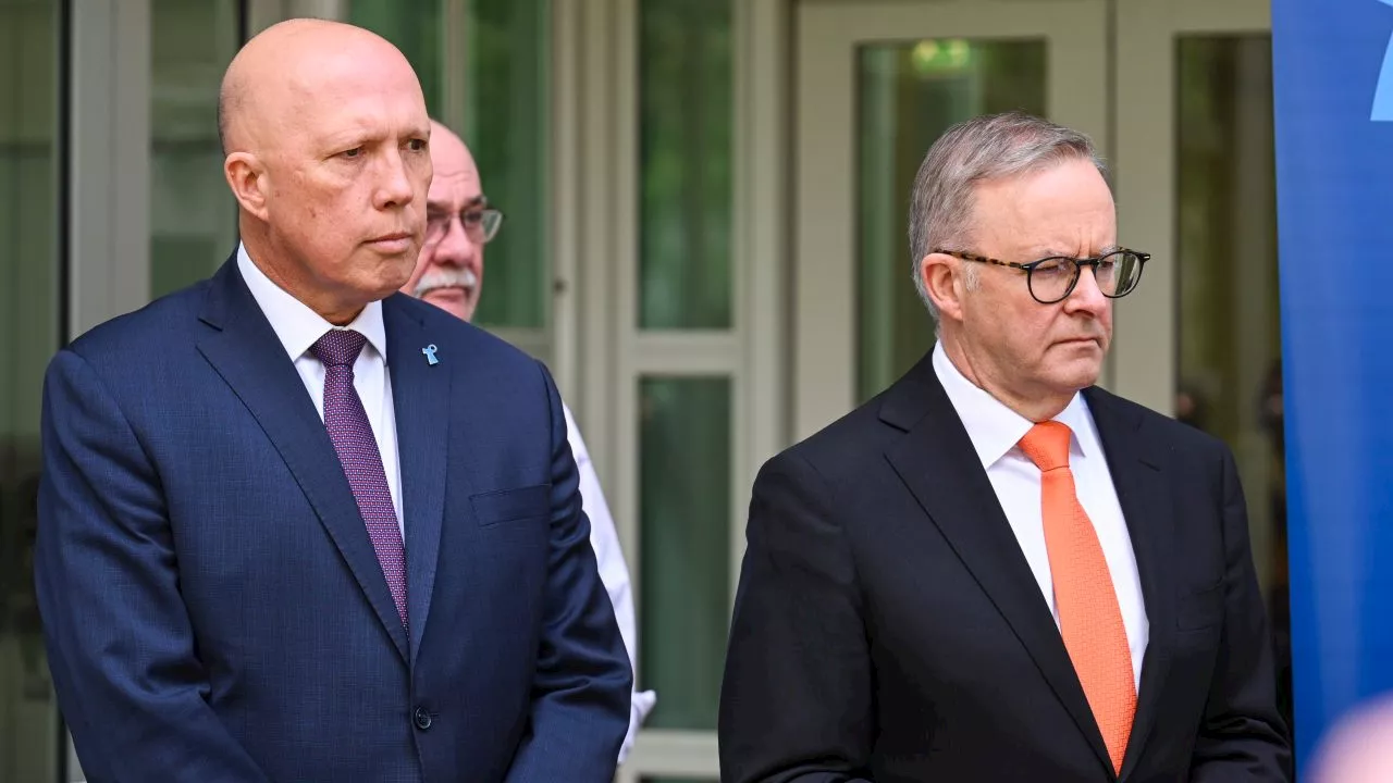 PM and Opposition Leader pay tribute to October 7 victims, Dutton takes swipe at Labor