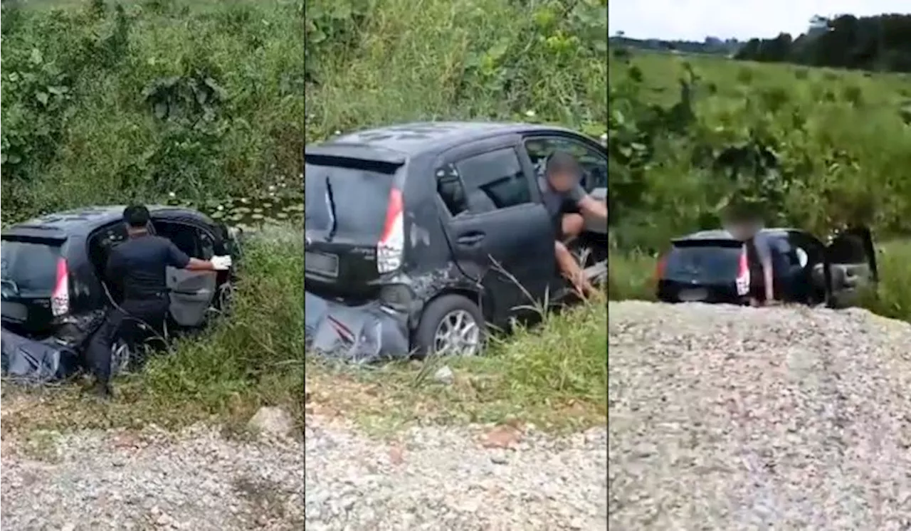 [Video] Mangsa Kemalangan Di Kota Samarahan Acu Pisau Ke Arah Anggota PDRM Kini Ditahan