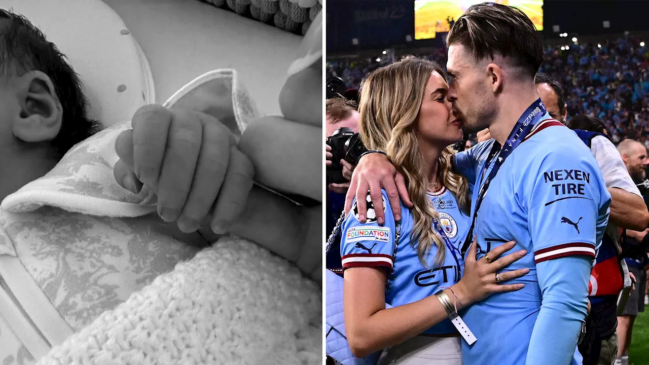 Jack Grealish becomes a dad for first time as England star and girlfriend Sasha Attwood welcome baby...