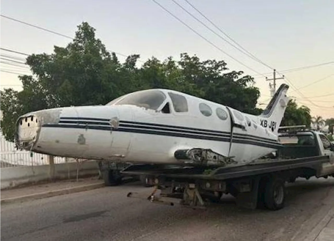 Autoridades rescatan a persona privada de libertad y encuentran partes de aeronave en Culiacán