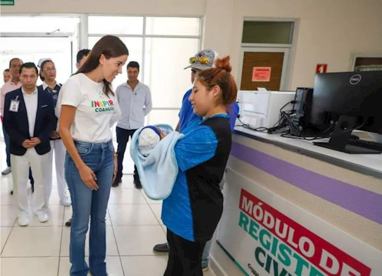 Inauguran módulos del Registro Civil en hospitales de Allende y Cuatro Ciénegas