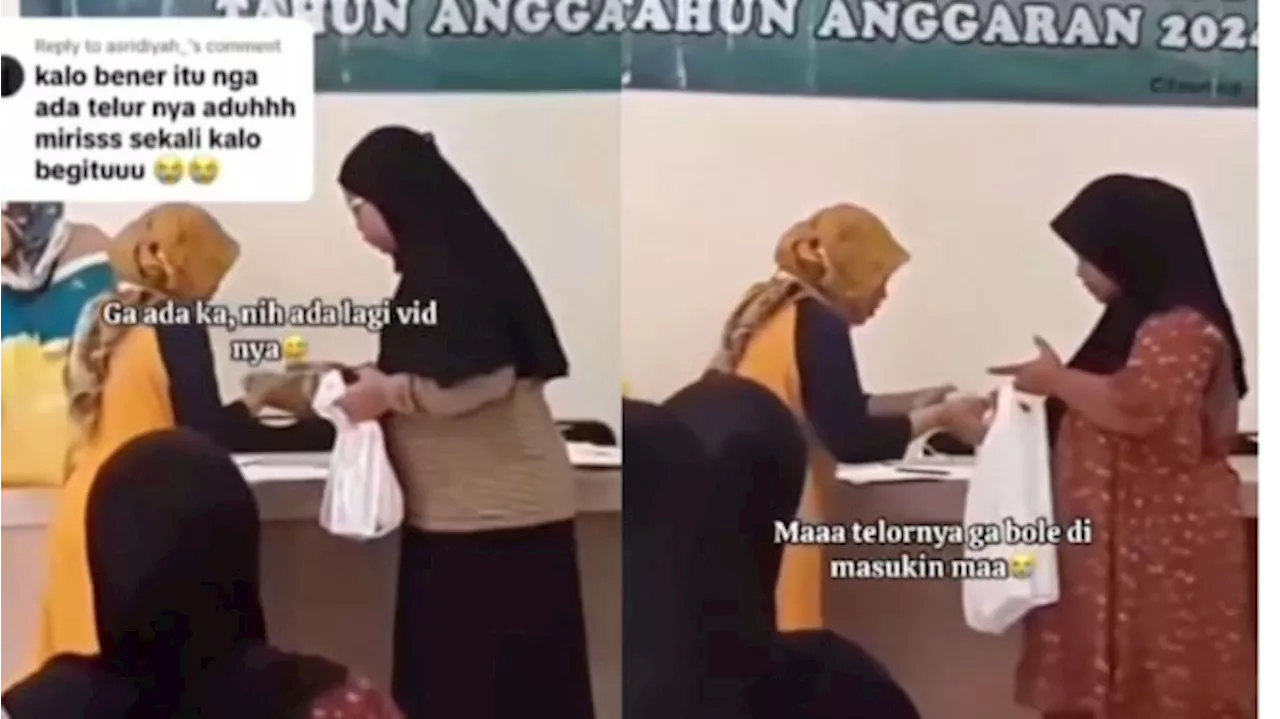 Viral Panitia Pembagian Bantuan Gizi Ibu Hamil Ambil Lagi Bansos Telur Usai Difoto untuk Dokumentasi