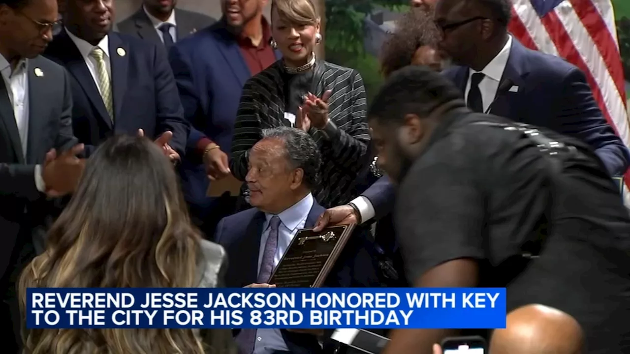 Civil rights icon Rev. Jesse Jackson Sr. given key to city of Chicago on 83rd birthday