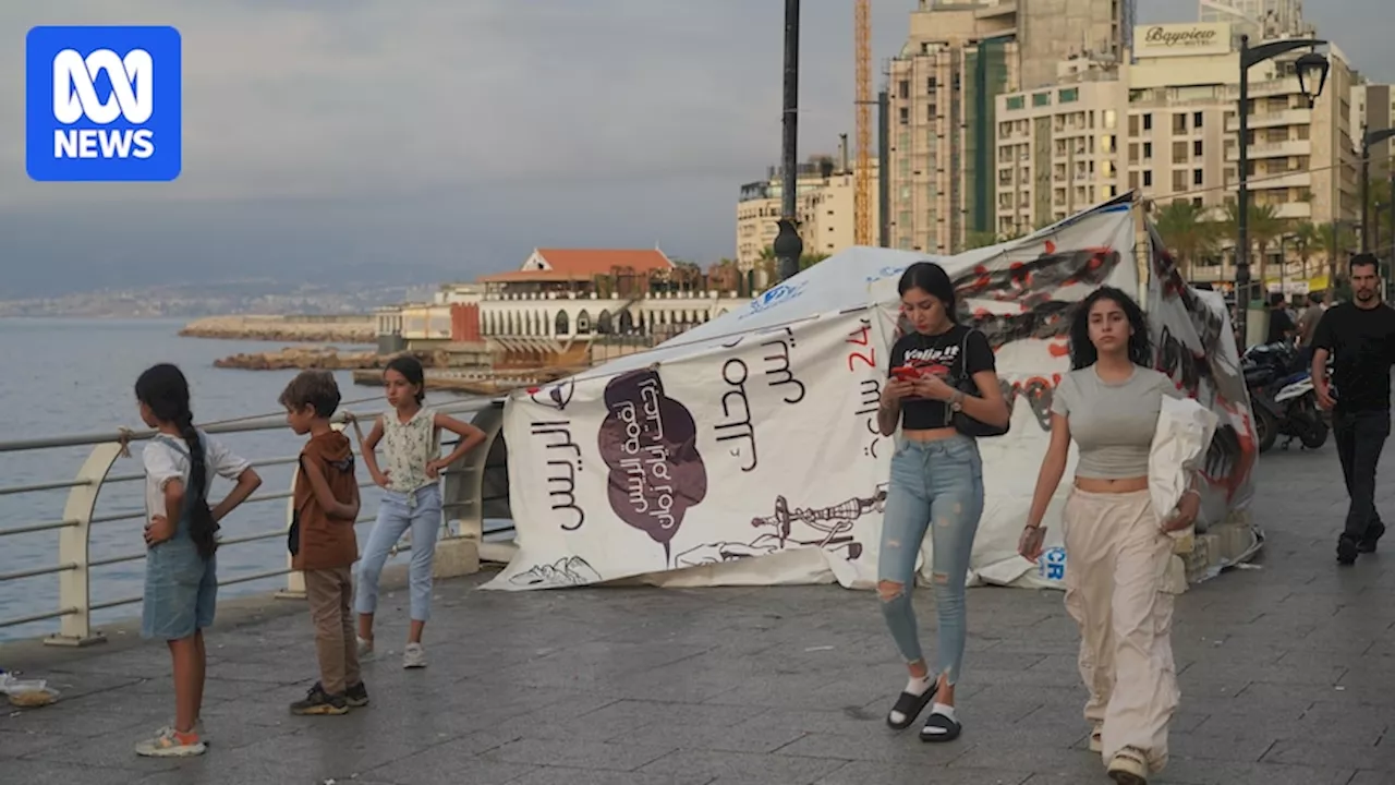 Beirut's famous waterfront and streets heaving with people fleeing Israeli air strikes