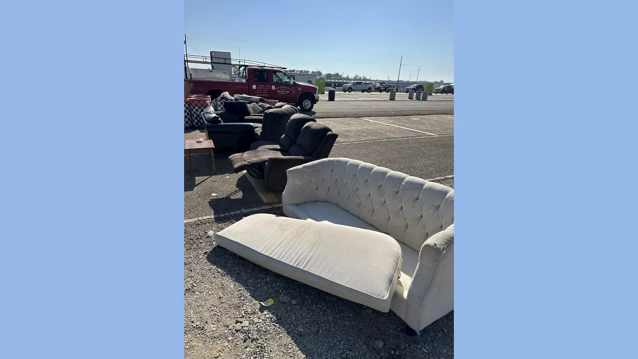 Pool table, portable toilet, couches among strange items Talladega Superspeedway tailgaters left behind