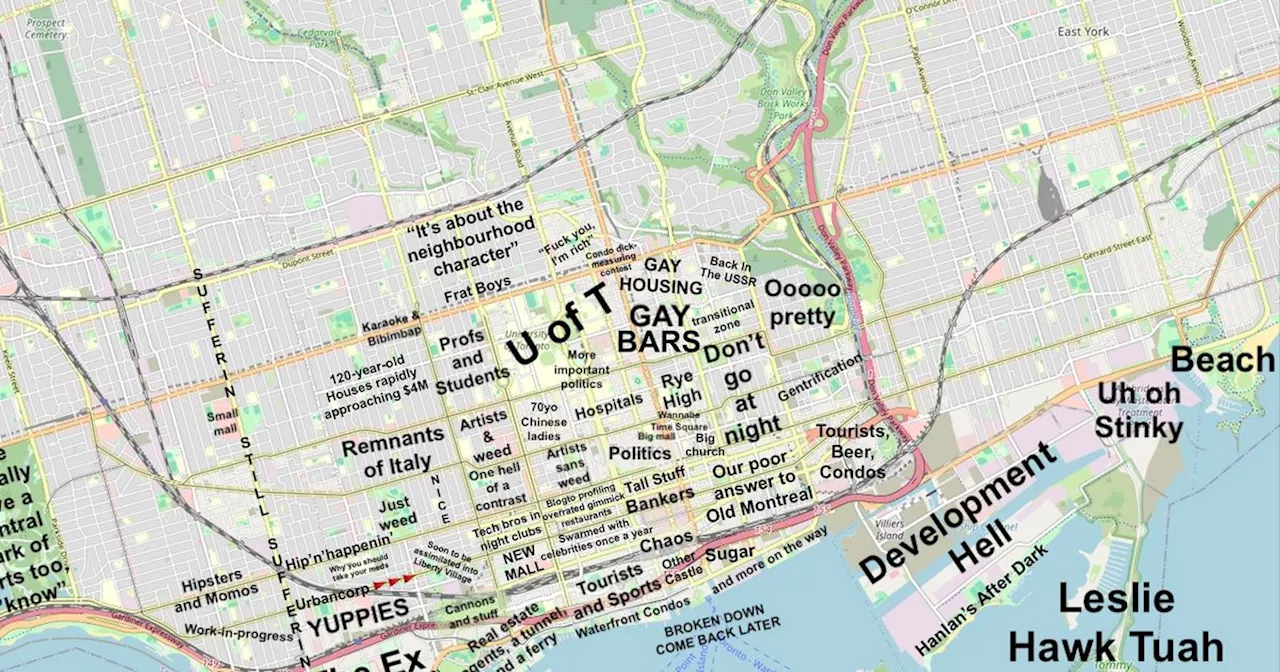 Someone made a map of Toronto and now the internet is trolling them