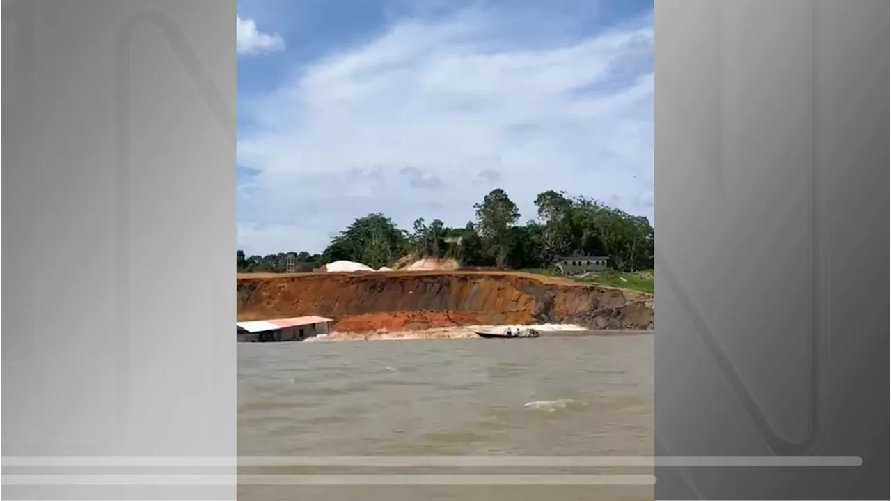 Seca no Amazonas potencializa deslizamentos; entenda o fenômeno “Terras Caídas”