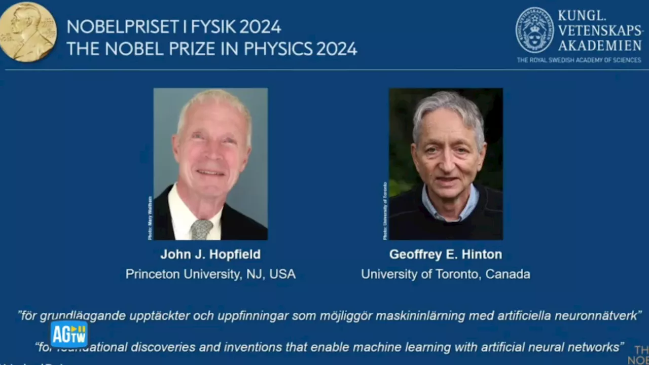 Premio Nobel 2024 per la Fisica a John J. Hopfield e Geoffrey E. Hinton