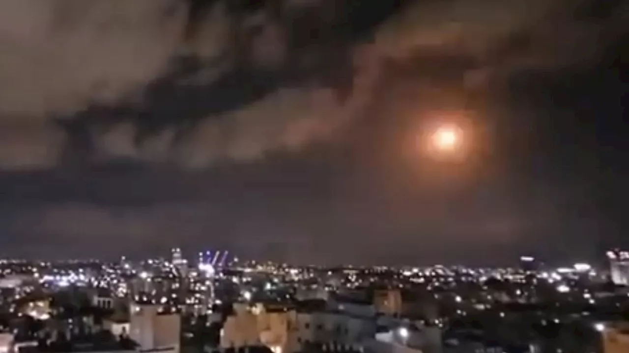 Air raid sirens ring out in Tel Aviv as rockets are launched overhead