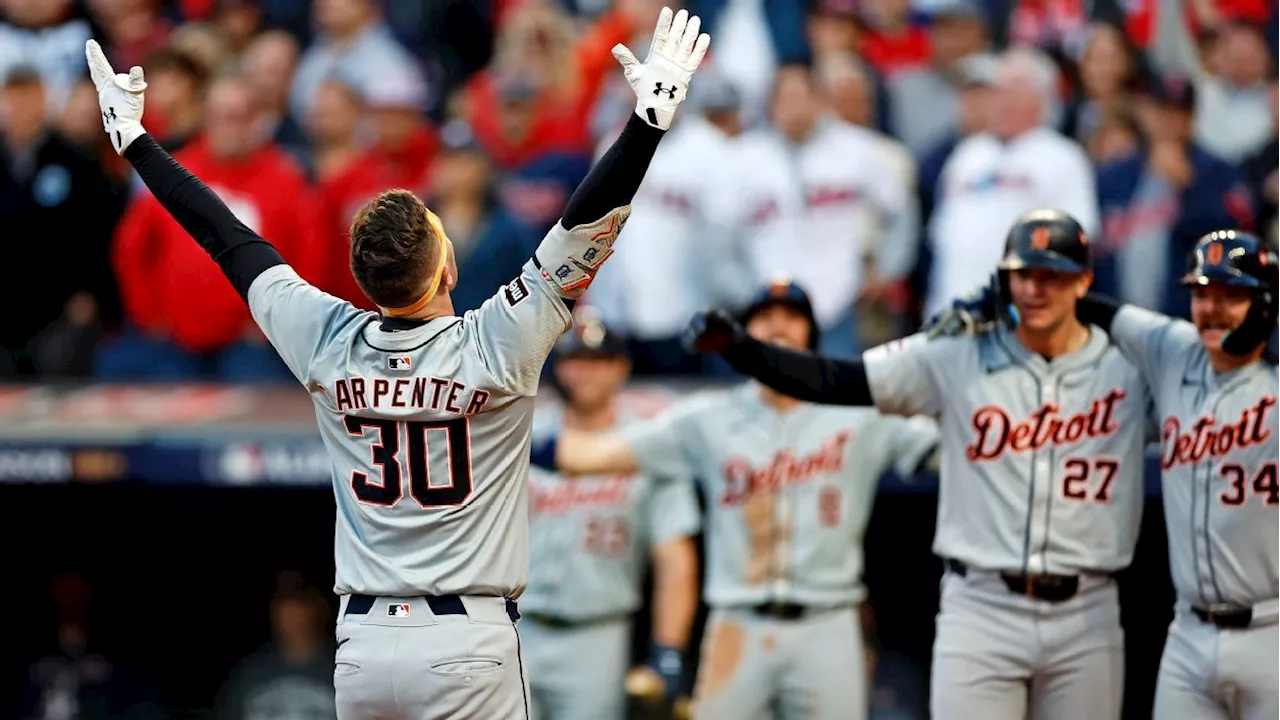 Tigers win Game 2 behind Kerry Carpenter, Tarik Skubal to tie ALDS