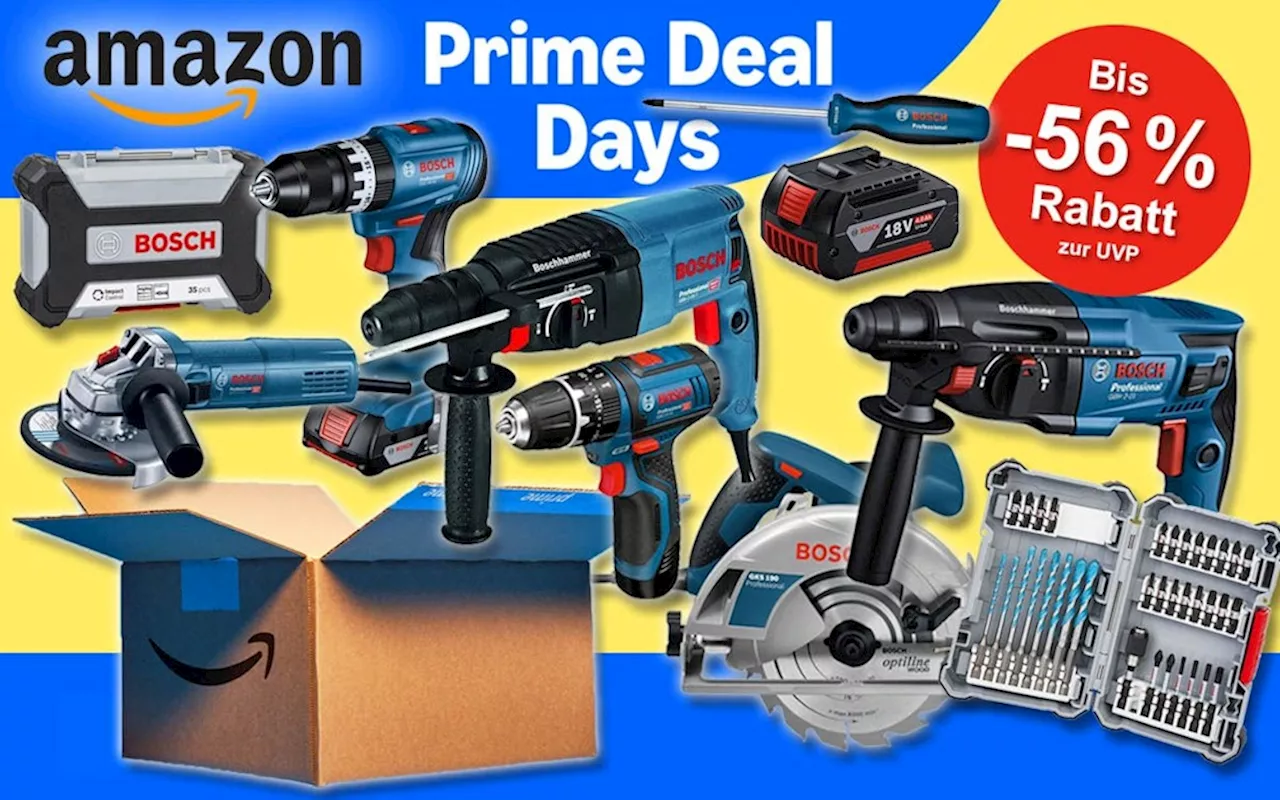 Bosch Professional Mega Prime Day Deals Nur bis morgen bis 56% Rabatt im Amazon Sale