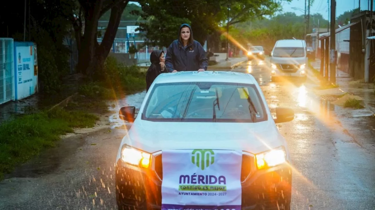 Alcaldesa Cecilia Patrón Laviada reporta saldo blanco en Mérida tras paso del huracán Milton