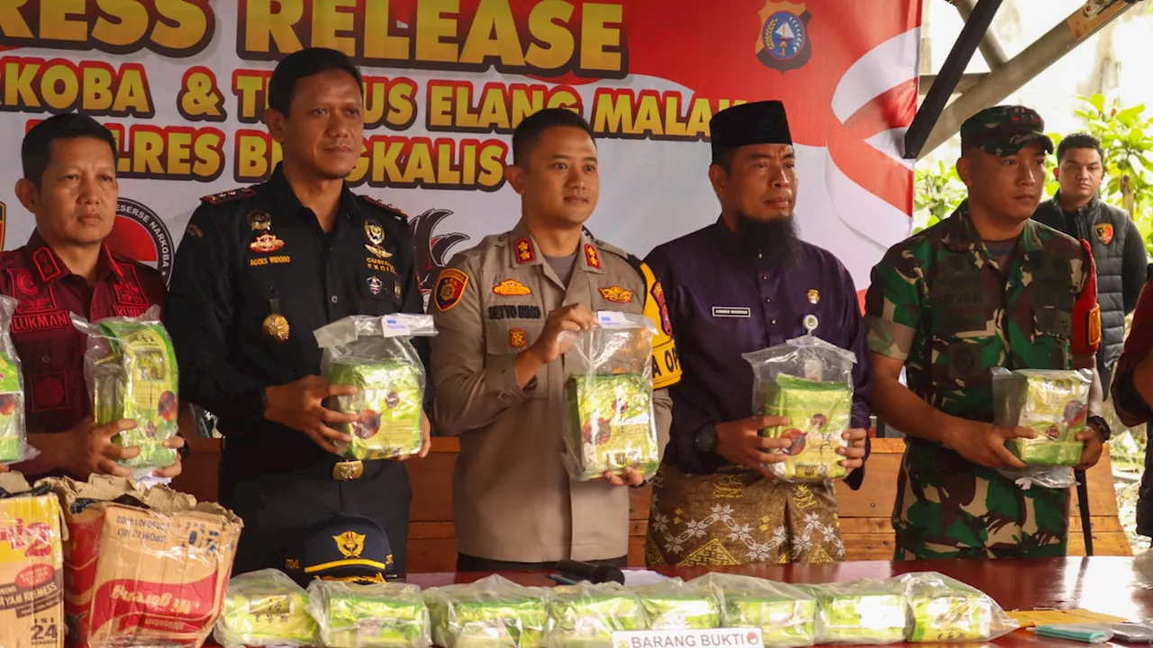 Bea Cukai Dampingi Polres Bengkalis Ungkap Kasus Narkotika Jaringan Internasional