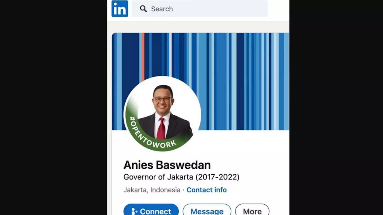 Anies Baswedan Unggah Foto LinkedIn Open To Work, Sebut Jadi Pengacara