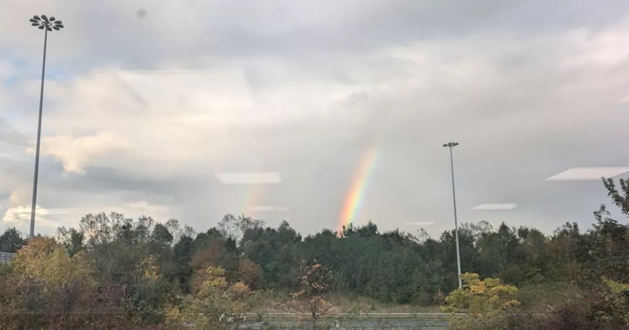 Greater Manchester treated to stunning double rainbow