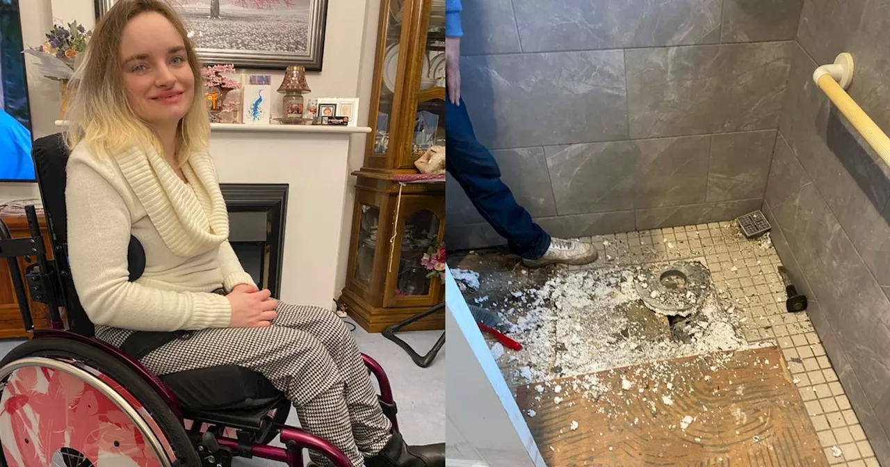 Woman with cerebral palsy forced to 'wash in sink' after builder’s botch job