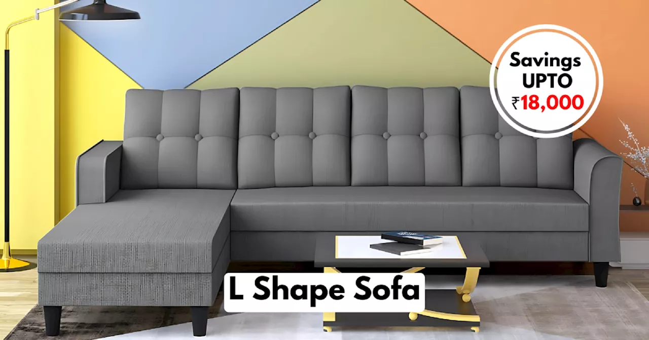 शानदार L Shape Sofa पर लाइव है ₹19,000 तक की छूट, Amazon Great Indian Sale में पाएं बंपर लूट का मौका