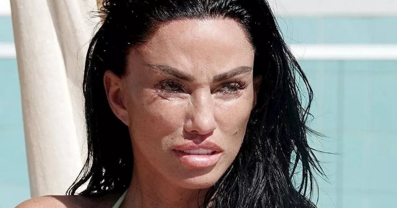 Katie Price shows off impossibly tight face and huge boobs on holiday