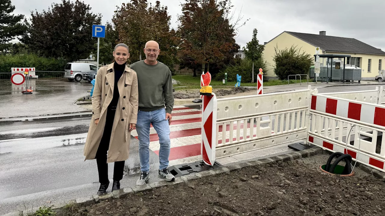 Neue Ampel vor Volksschule Unterwaltersdorf