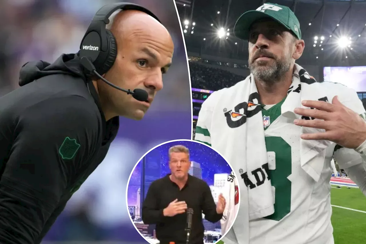 Aaron Rodgers' 'Pat McAfee Show' appearance pushed back after Jets fire Robert Saleh