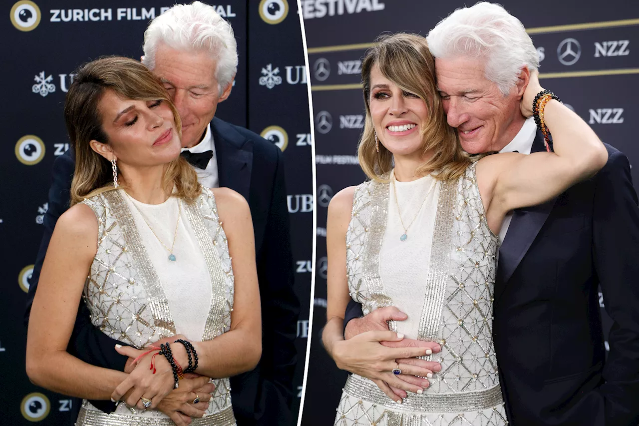 Richard Gere, 75, can't keep his hands off much-younger wife Alejandra Silva, 41, at Zurich Film Festival