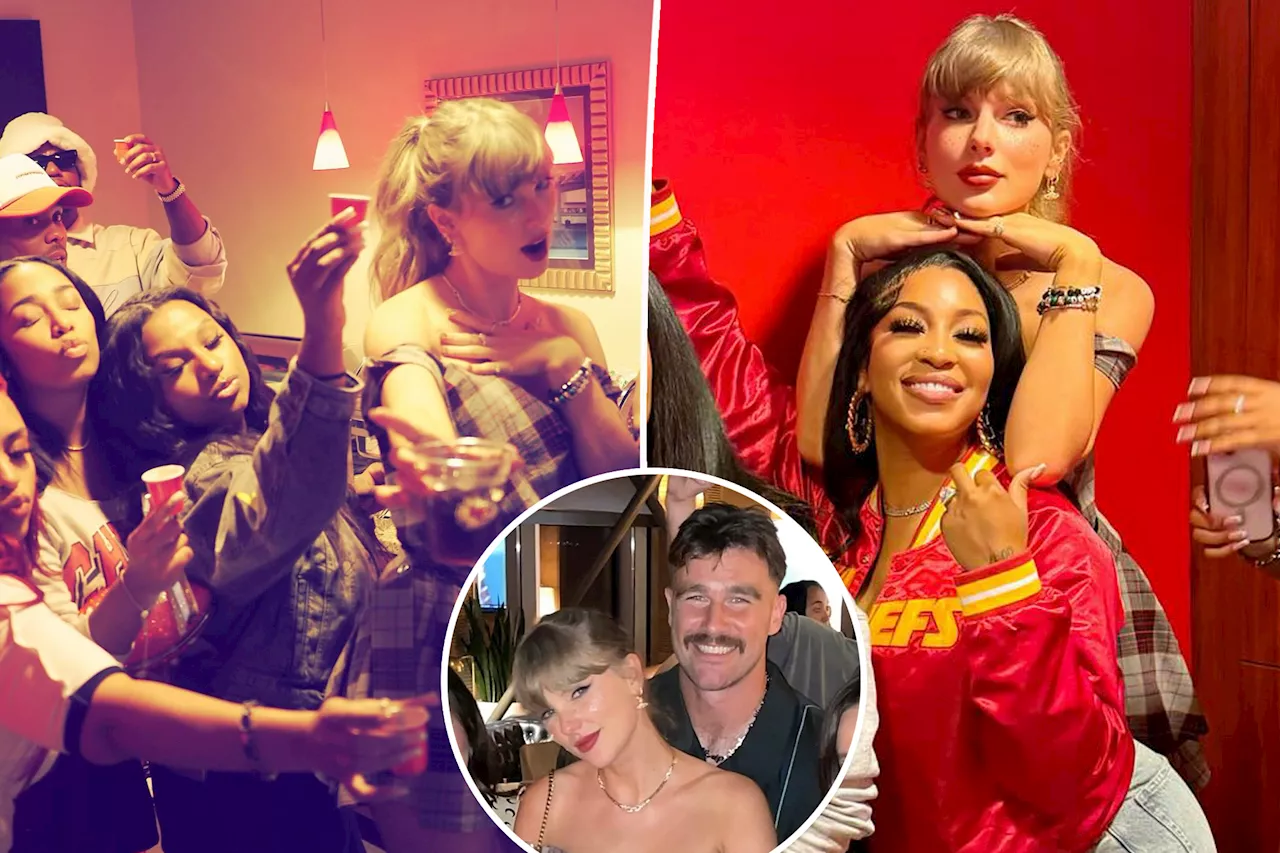 Taylor Swift parties with Chiefs WAGs inside Travis Kelce's suite