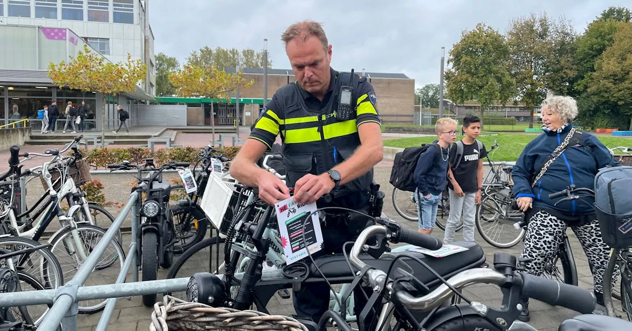 Jongeren in Hoogeveen vinden waarschuwingsflyer op hun fatbike