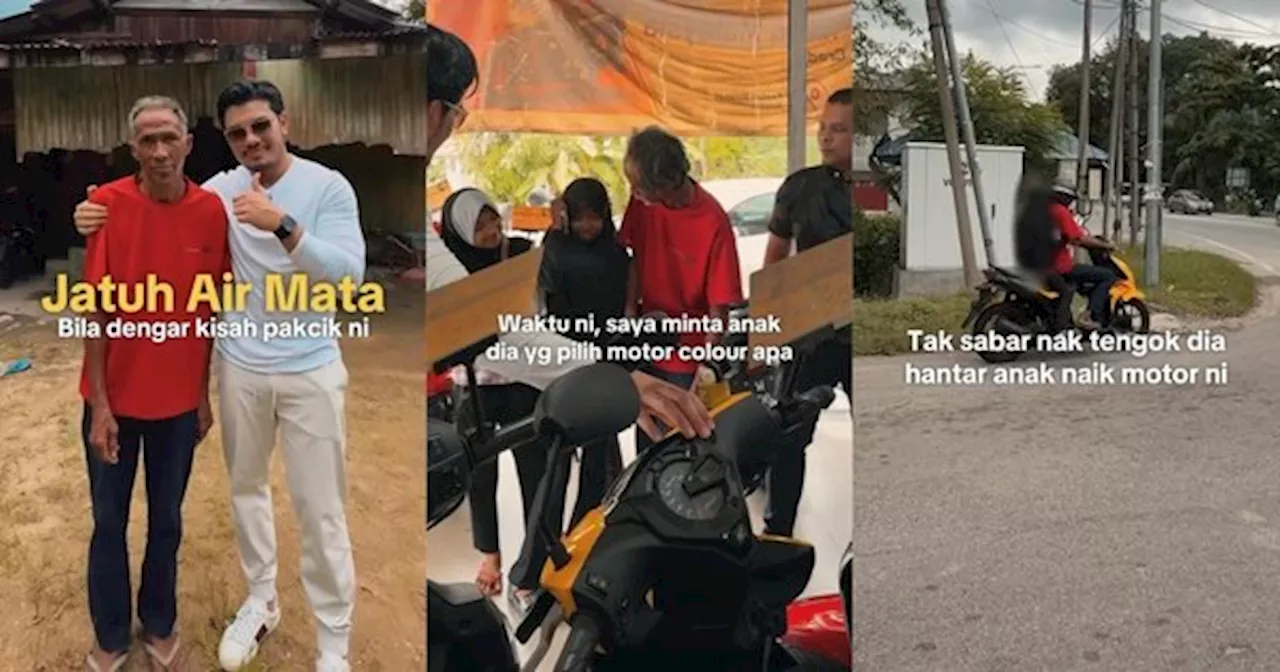 Teman Anak Jalan Kaki 6KM Ke Sekolah, Pak Cik Terima Motosikal Baru Daripada Hafiz Mahamad