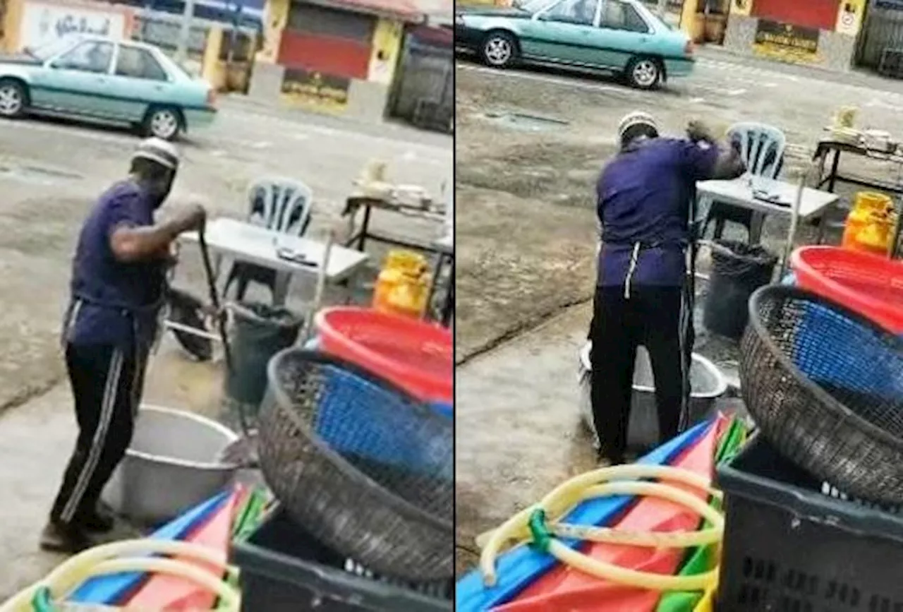 Mamak restaurant in hot water after viral video of worker cleaning pots with broom