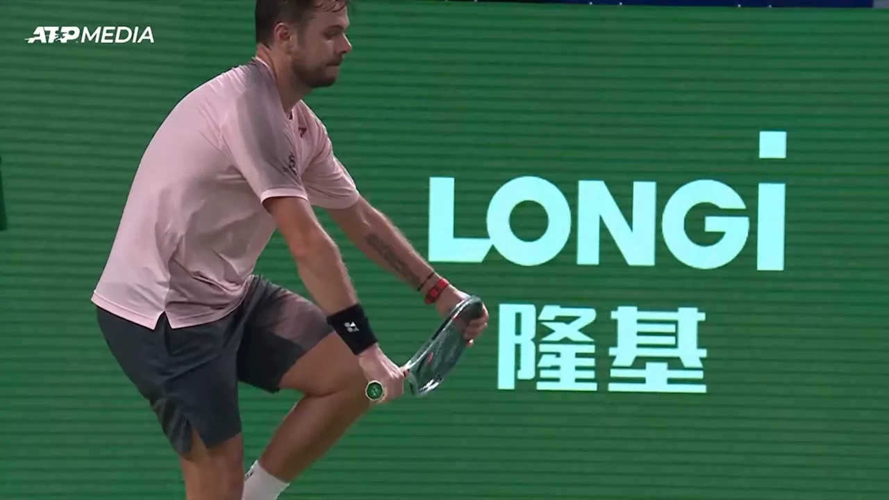 Stan Wawrinka destroys racket in controversial defeat which saw critical umpire error spark Nick Kyrgios...