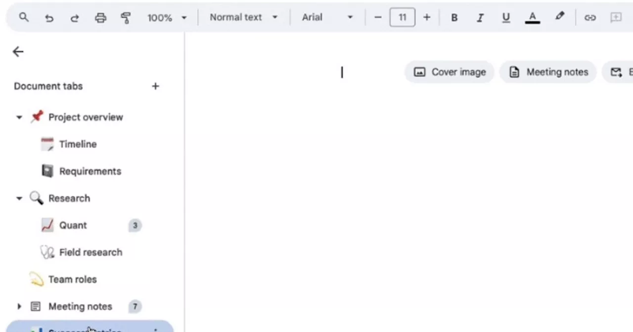 Google Docs ganha esquema de menus para organizar textos mais longos